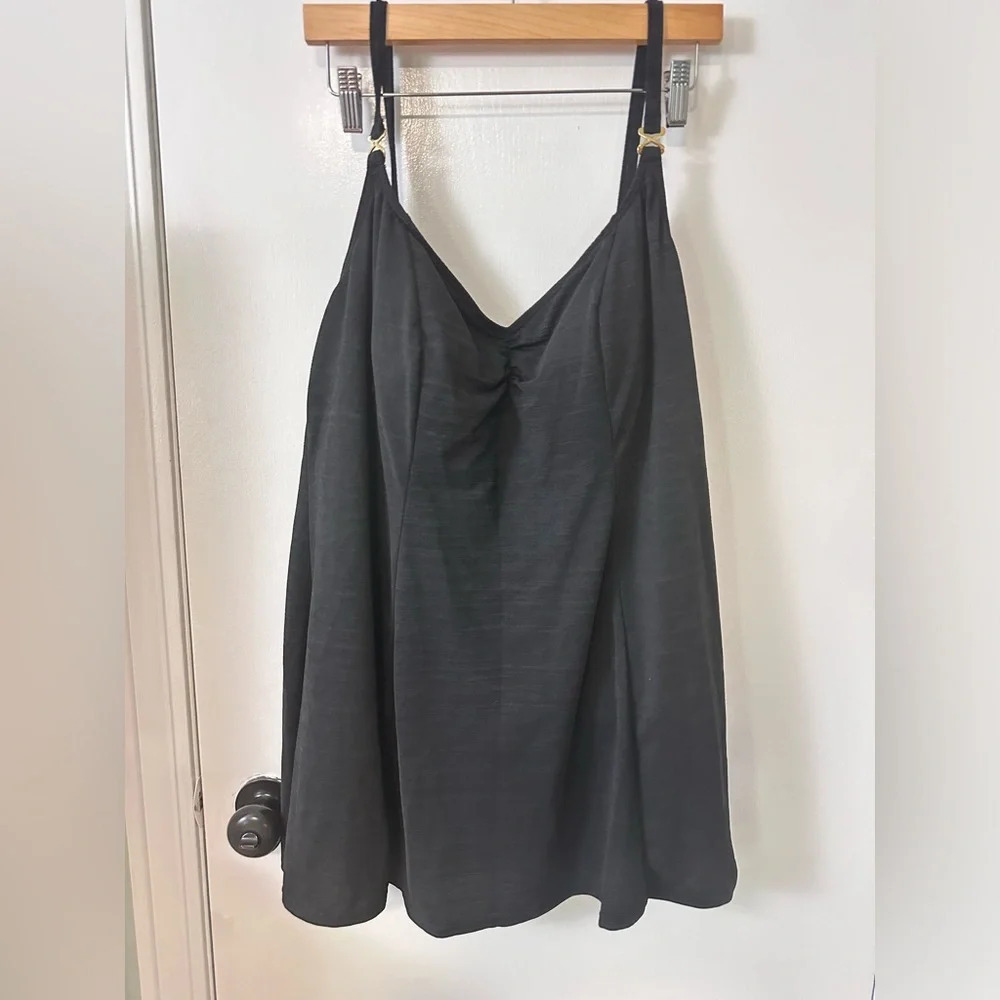 2X women’s black dress swimsuit #1274